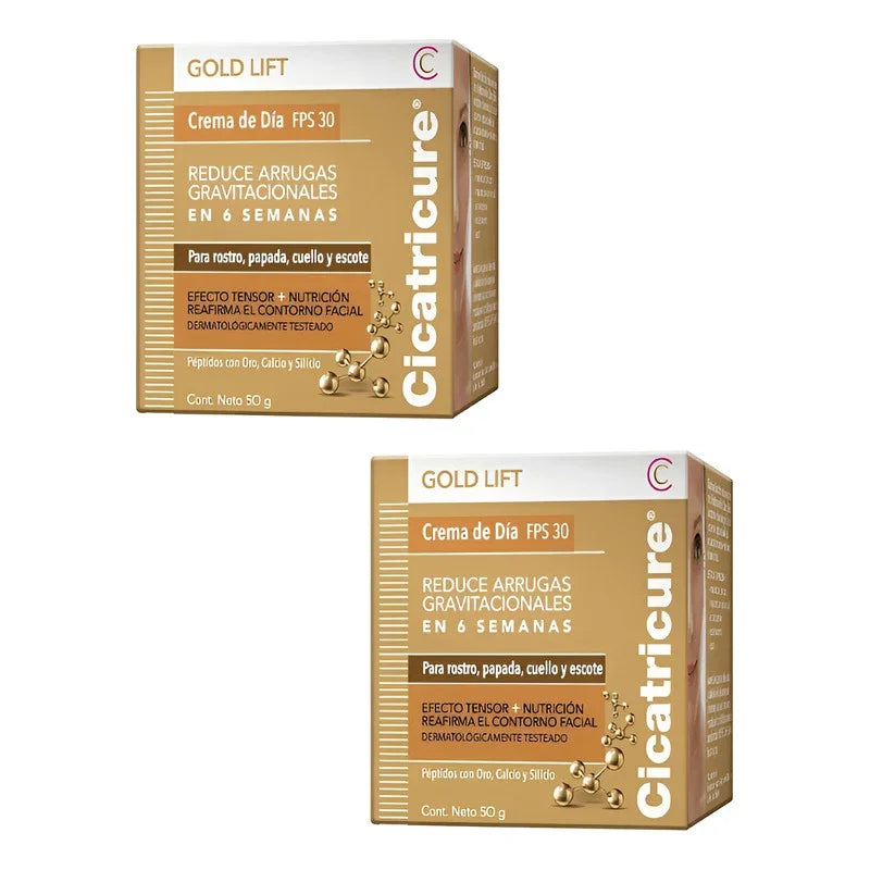 Pack X2 Cicatricure Gold Lift Crema De Dia Fps30 Todo Tipo De Piel Día