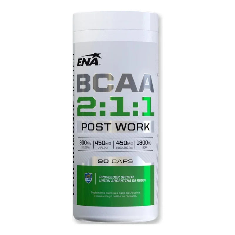 Suplemento Ena Bcaa 2:1:1 90 Capsulas Sabor Sin Sabor Neutro