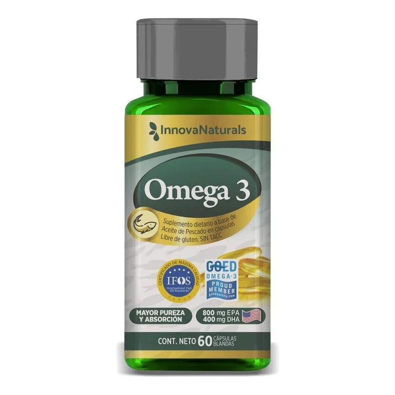 Suplemento En Cápsulas Blandas Innovanaturals Omega 3 X 60g Sin Sabor