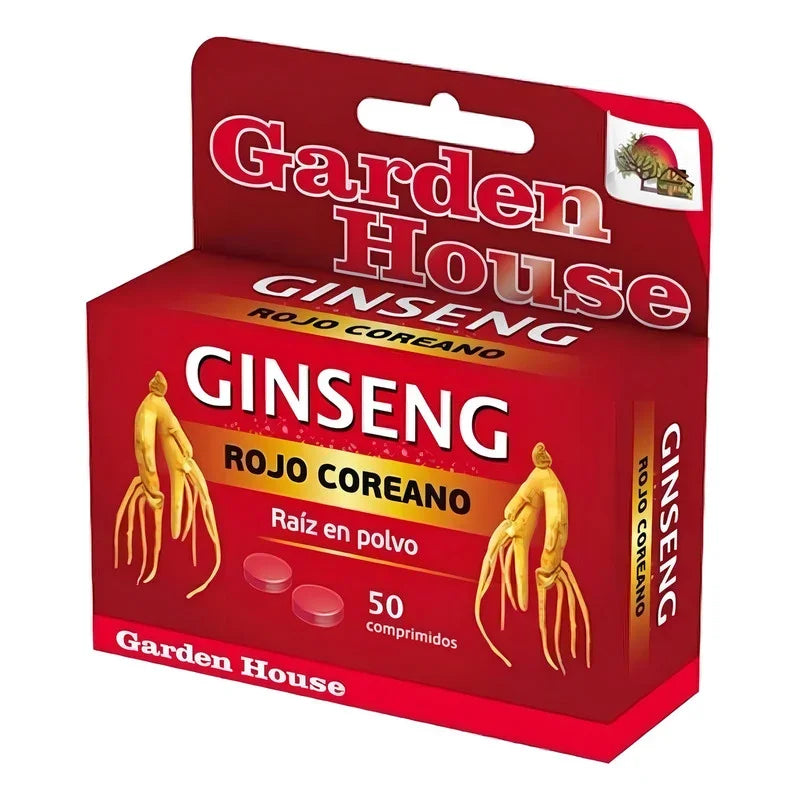Ginseng Rojo Coreano Comprimidos Nutricional Garden House 50 Unidades