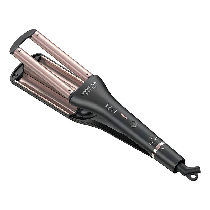 X Waves Bucleadora Gama Keration Rizador Led Bivolt 12c Color Negro