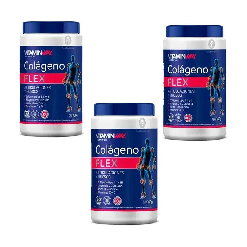 Colágeno Articulaciones X 360g Flex Vitamin Way Promo X 3 Limón