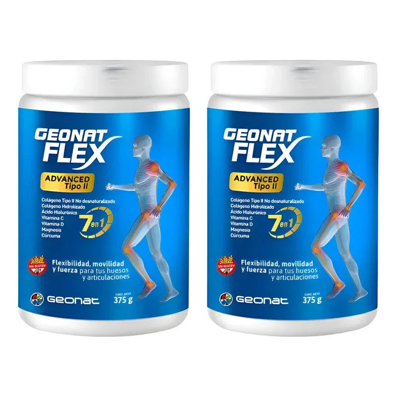 Pack X 2 Geonat Flex Advanced Colágeno Tipo 2 Frasco 375g Cítrico