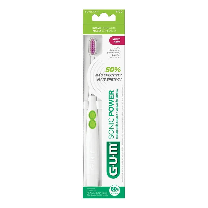 Cepillo Dental Gum Sonic Power Deep Clean Con Pila 4100