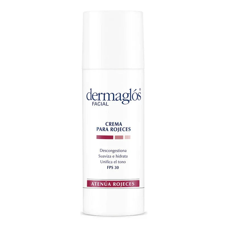 Dermaglós Facial Crema Para Rojeces Fps30 Hidratante Descongestiona Pieles Con Rosácea Momento De Aplicación Día Tipo De Piel Sensible