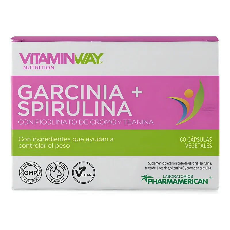 Vitamin Way Garcinia + Spirulina Controlador De Peso Sin Sabor