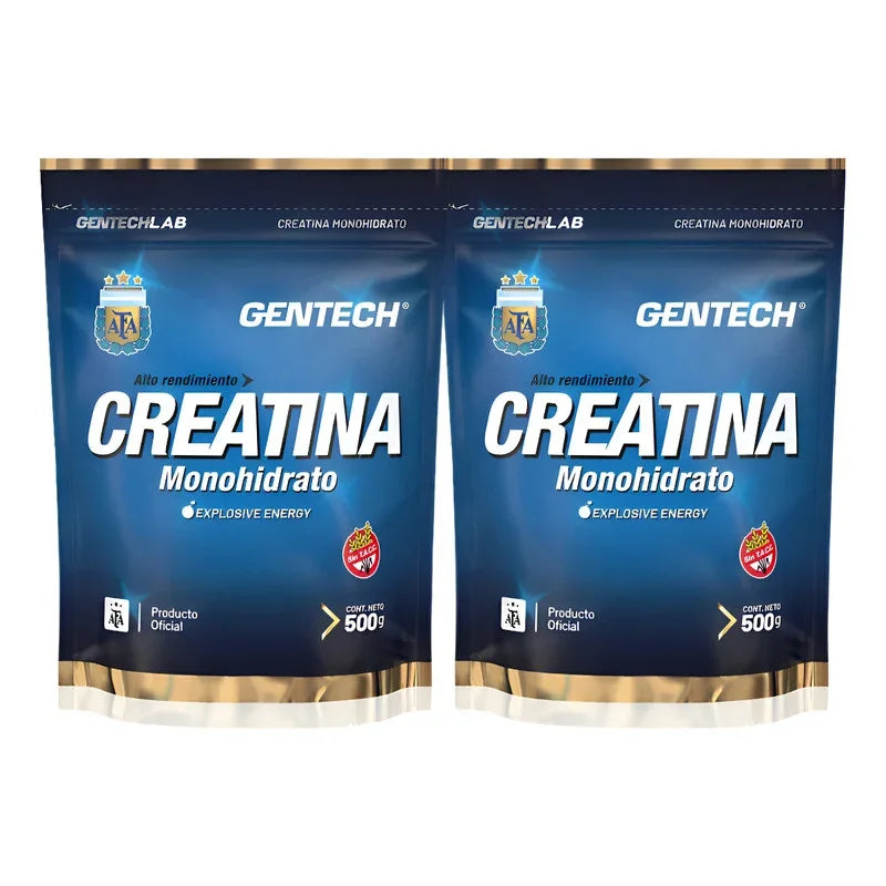 Creatina Gentech 500g Pack X2(1kg) Sin Sabor