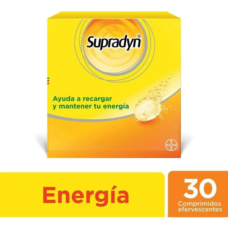 Suplemento Multivitaminico Supradyn Efervescente 30 Compr. Sabor Naranja