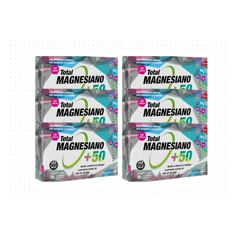 Pack X6 Total Magnesiano +50 Sin Sabor
