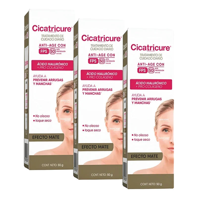 Pack X3 Cicatricure Protector Solar Fps 50 Antiage 50 Ml.