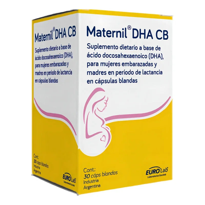 Suplemento Eurolab Maternil Dha Omega 3 Embarazo Lactancia 30 Cápsulas Original