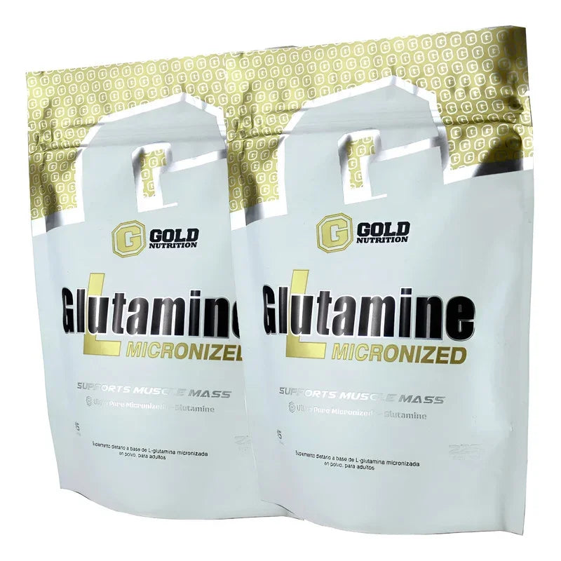 Pack X 2 Glutamina Micronizada Gold Nutrition 225g Sin Sabor
