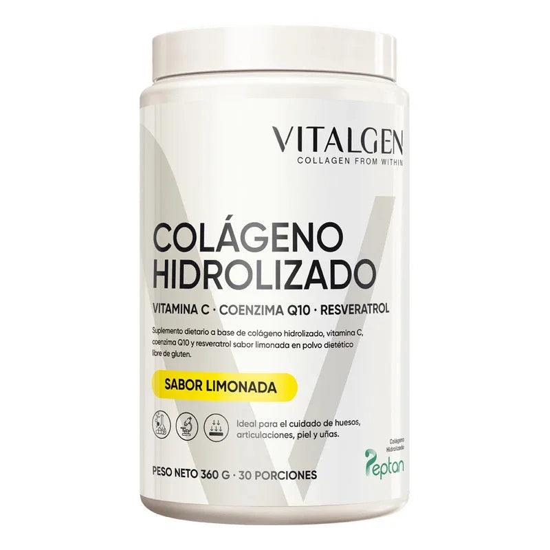 Vitalgen Colágeno Hidrolizado +vitc X 360 Grs (30 Porciones) Sabor Limonada