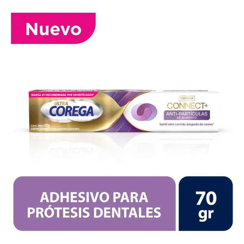 Ultra Corega Connect+ Sin Sabor Anti-partículas X70g