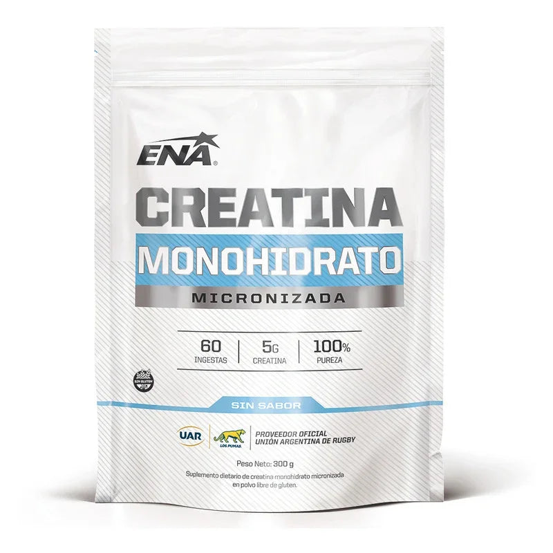 Suplemento En Polvo Ena Sport Creatina Micronizada 100 Pura En Doypack De 300g Sabor Neutro