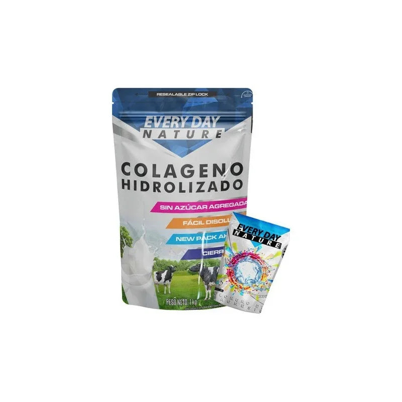 Colágeno Hidrolizado Edn 1kg En Polvo + Cloruro De Magnesio 250g Natural Natural Puro