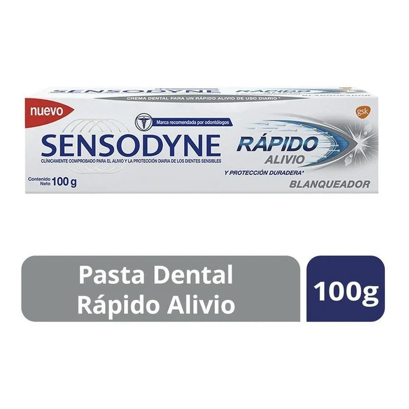 Sensodyne Rápido Alivio Blanqueador, 100g Pasta Dental