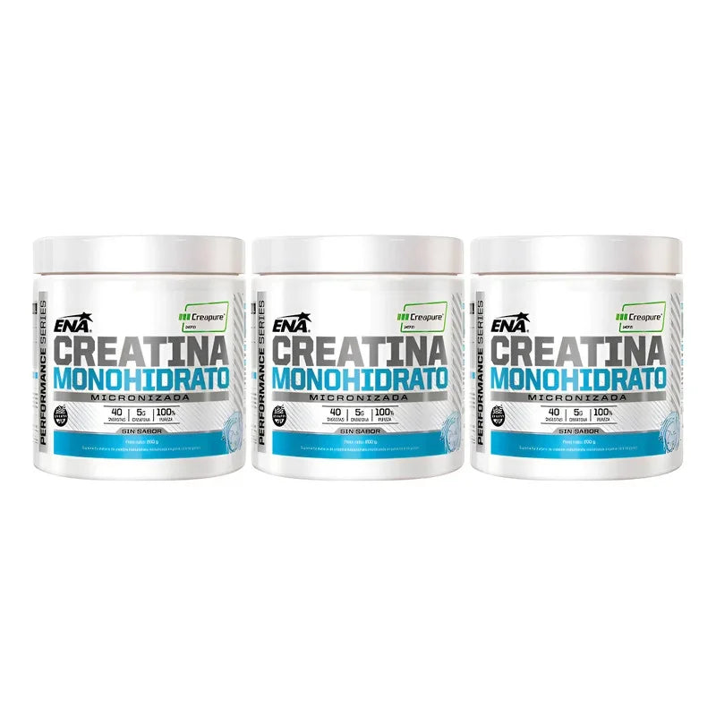 Ena Combo X3 Creapure Creatina Pura 200gr. Sin Sabor