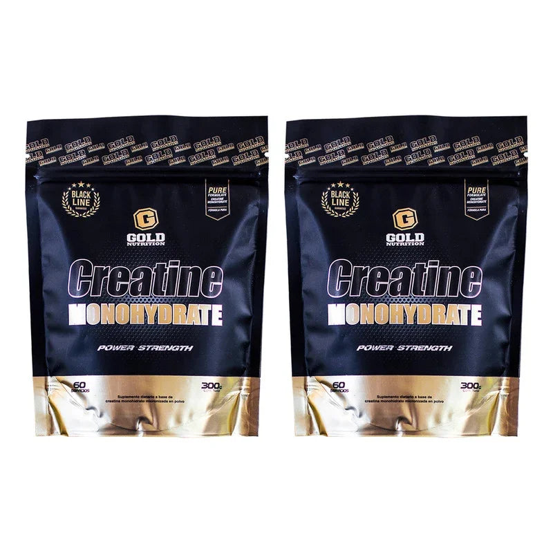 Gold Nutrition X2 Creatina Monohydrate Suplemento 300g 3c Sabor Creatine Monohydrate