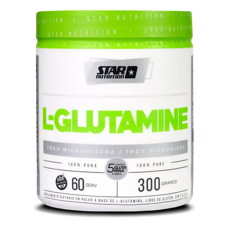 Suplemento En Polvo Star Nutrition Glutamina En Pote De 300g Sin Sabor