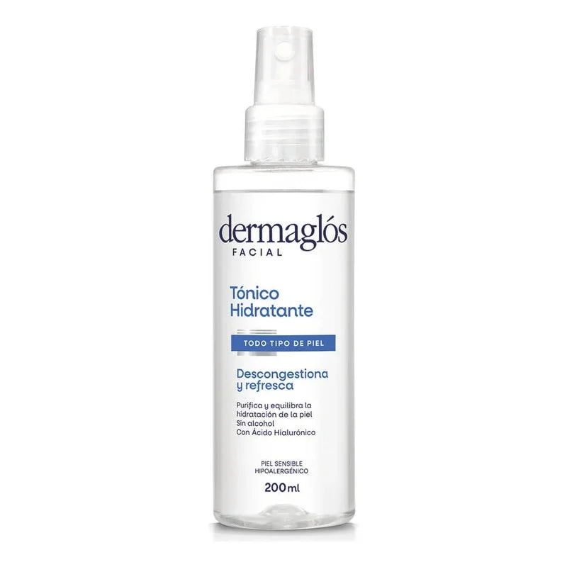 Dermaglos Tónico Hidratante Descongestivo X200 Ml Momento De Aplicación Día/noche Todo Tipo De Piel
