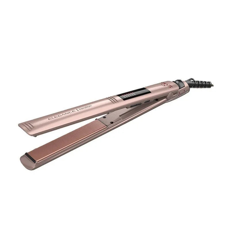 Planchita De Pelo Ga.ma Elegance Keration Led Con Regulador De Temperatura Color Dorado