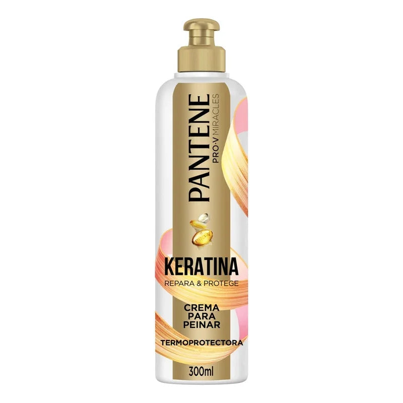 Crema Para Peinar Termoprotectora Pantene Keratina Con Pro Vitamina B5 300 Ml