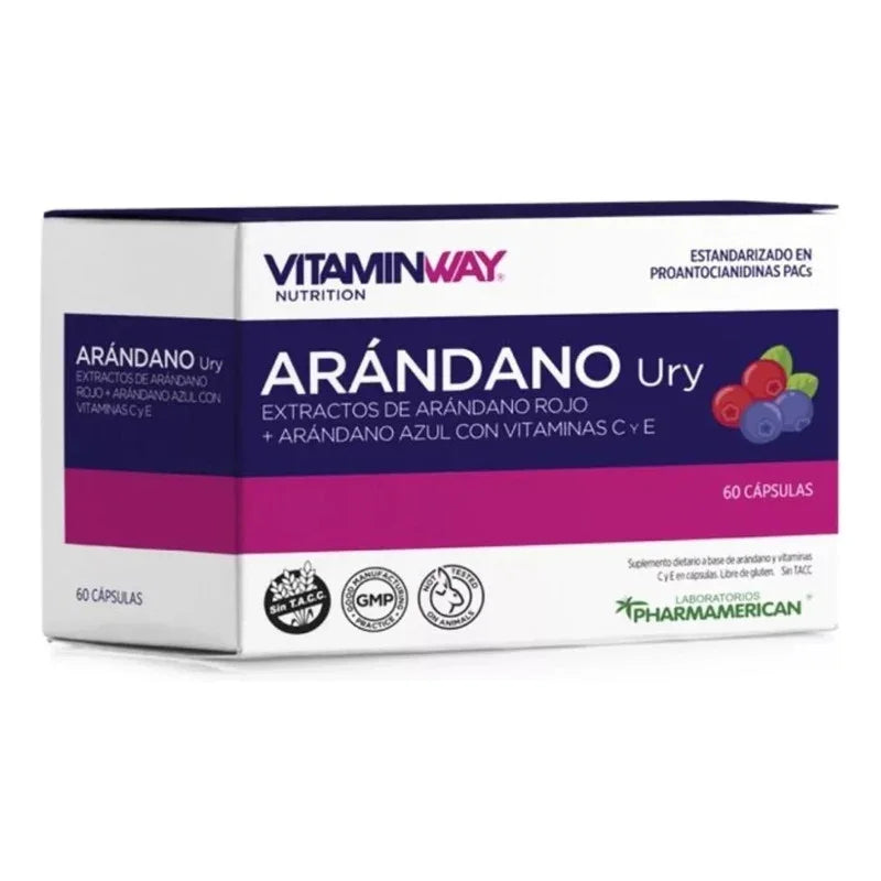 Suplemento Vitamin Way Arandano Ury X 60 Cápsulas Frutos Rojos