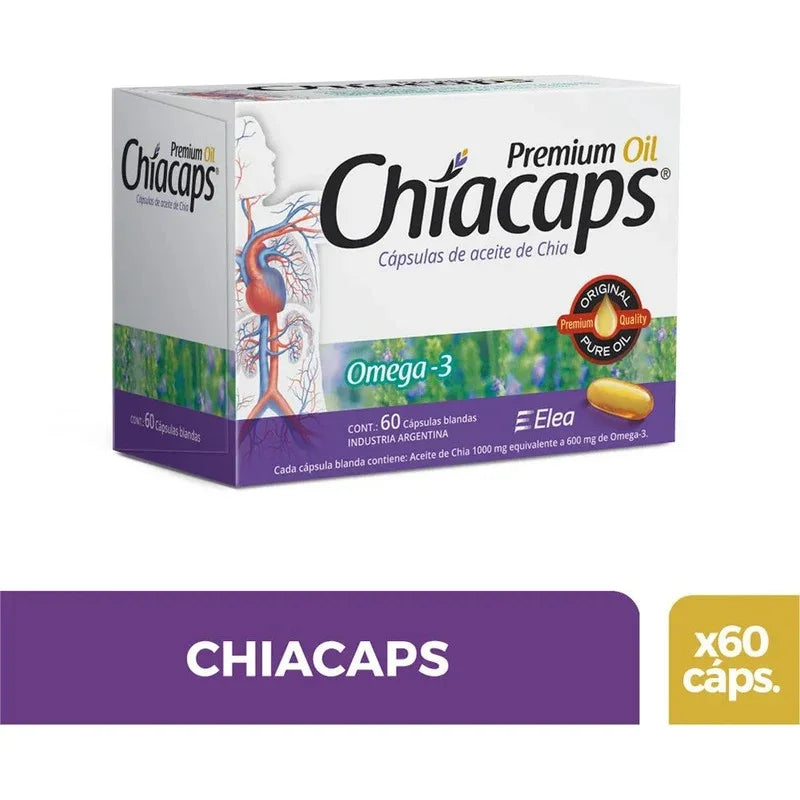 Chiacaps Aceite De Chia X 60 Capsulas Omega 3 Sabor No Sin Sabor