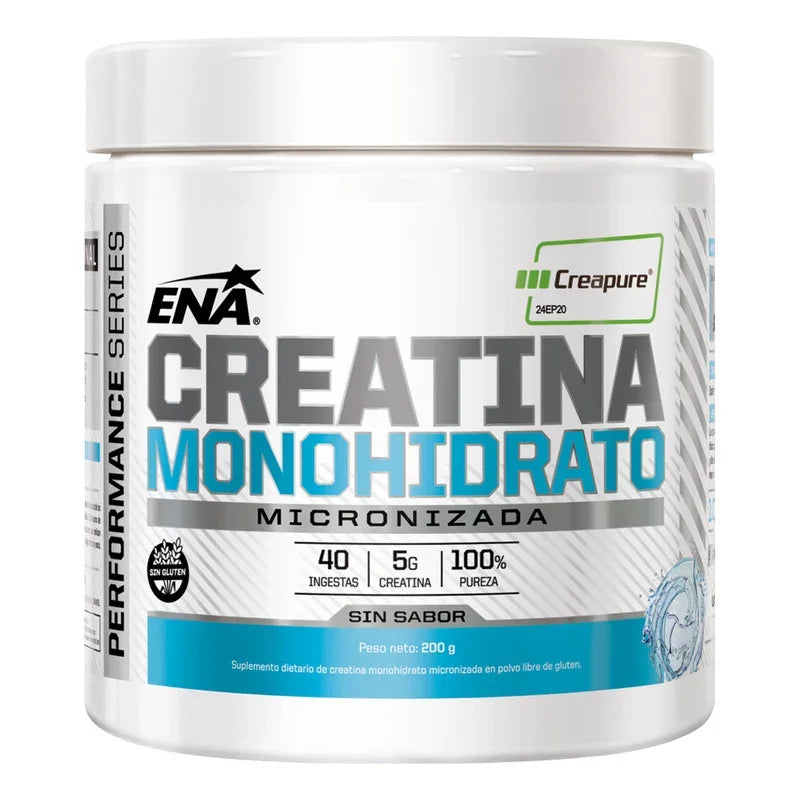 Creatina Creapure Monohidrato Ena Sport En Pote 200grs Sabor Sin Sabor
