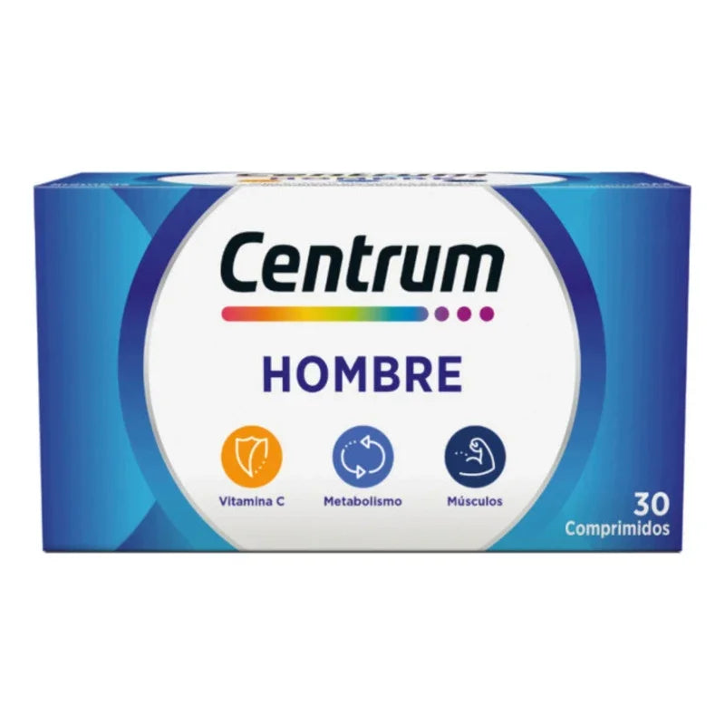 Centrum Hombre Multivotaminico/multimineral De La A Al Zinc X 30 Comprimidos Sin Sabor