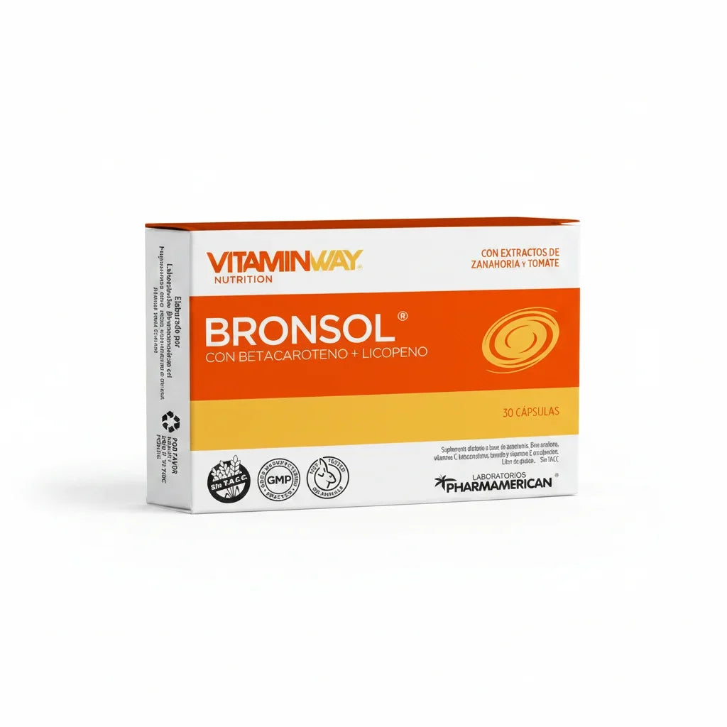 Bronsol Facilita Bronceado Vitamin Way 30 Capsulas Sin Sabor