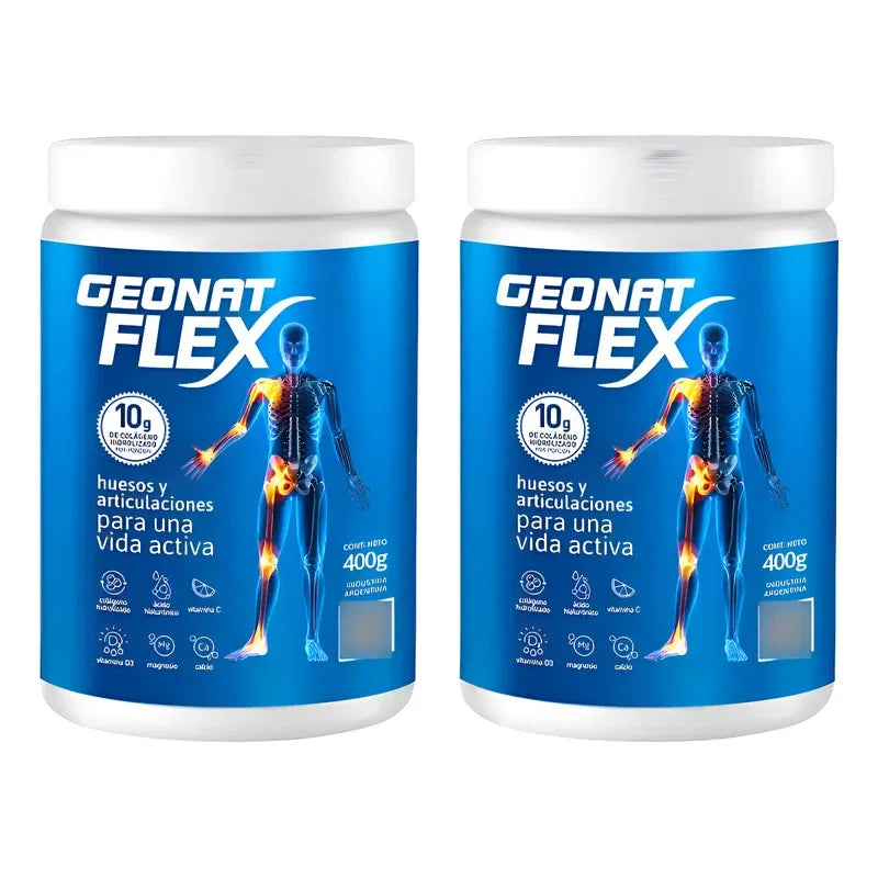 Pack X 2 Geonat Flex Colágeno Huesos Articulaciones 400g Original