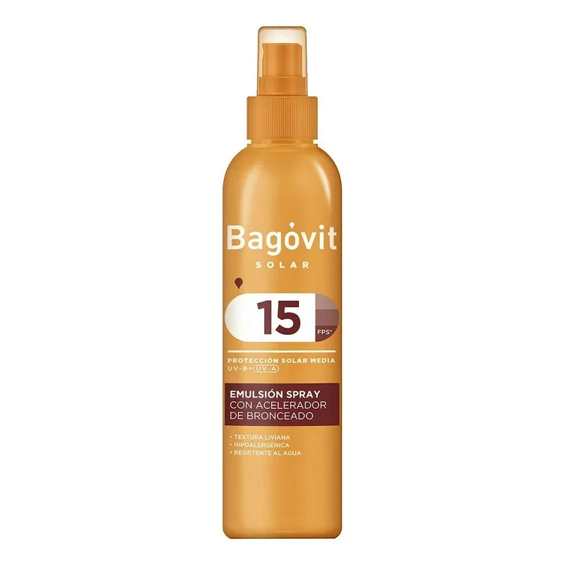 Bagovit Protector Solar Fps15 Acelerador Bronceado Emulsión Spray