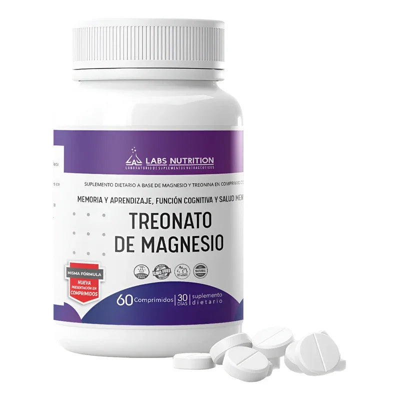 Treonato De Magnesio Labs Nutrition Comprimidos Sin Sabor 60 Unidades Vegano