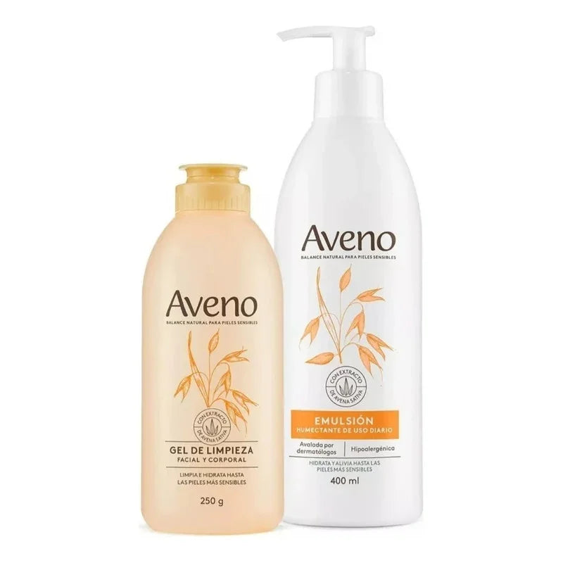 Kit Básico Facial Y Corporal Con Emulsión Aveno