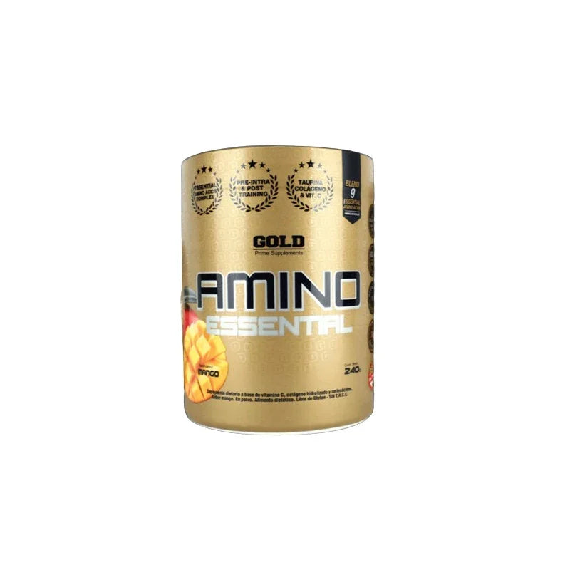 Amino Essential Gold Nutrition Aminoacidos Esenciales 240gr Sabor Mango