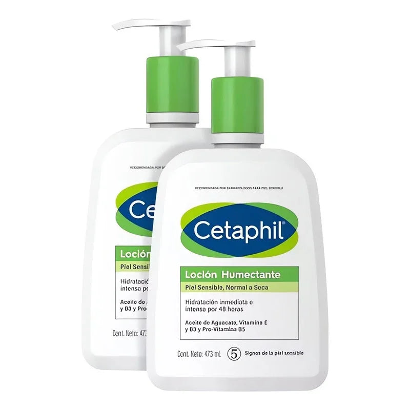 Set Cetaphil Locion Humectante Piel Normal A Seca 473ml X2