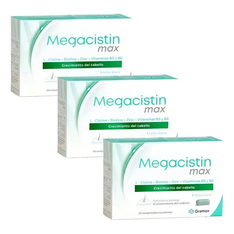 3 Cajas X 30 Comp Max  Anticaida Del Cabello