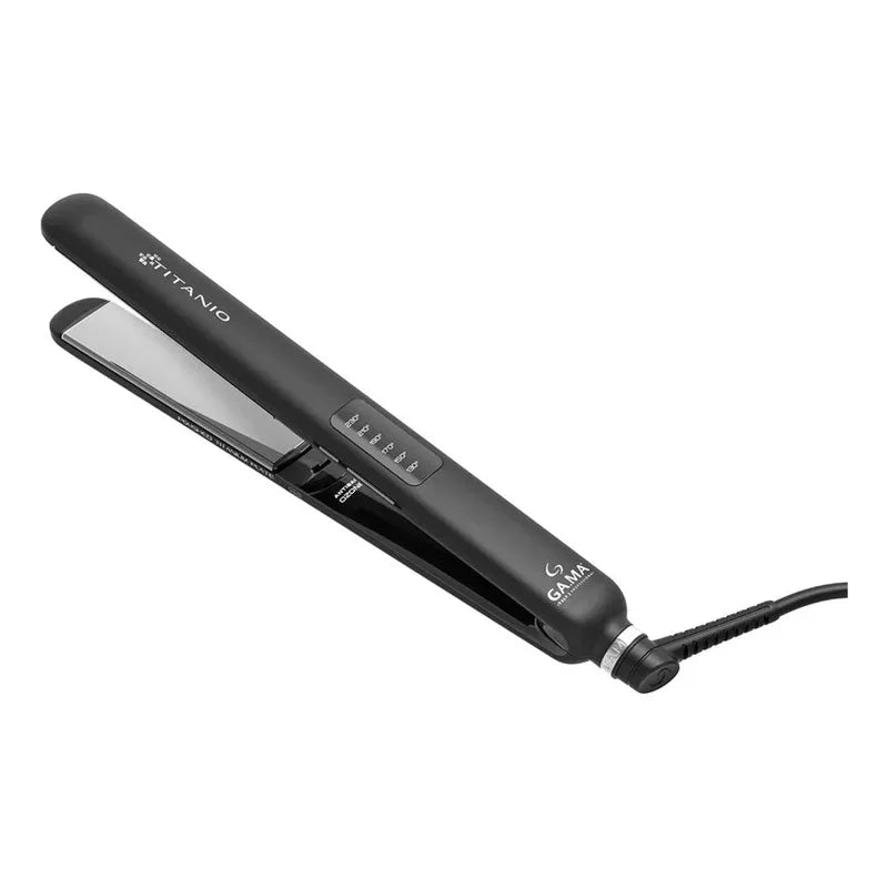 Planchita De Pelo Ga.ma Led 4d Titanio Color Negro
