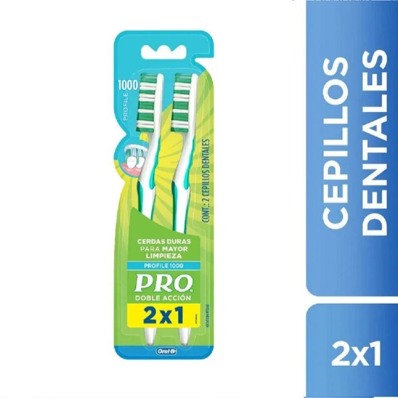 Cepillo Dental Pro Profile 1000 Duro 2 Uds