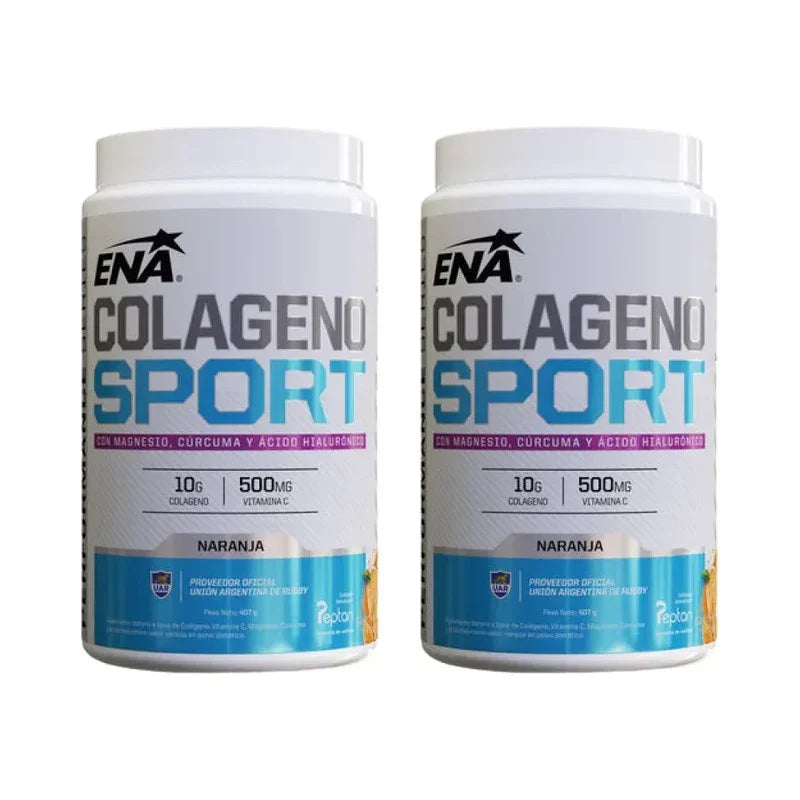 Pack X2 Colágeno Sport Hidrolizado + Vitamina C Ena - 407 Gr Naranja