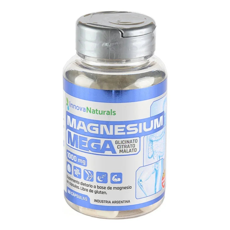 Mega Magnesio X 60 Cápsulas Innovanaturals Sabor Sin Sabor