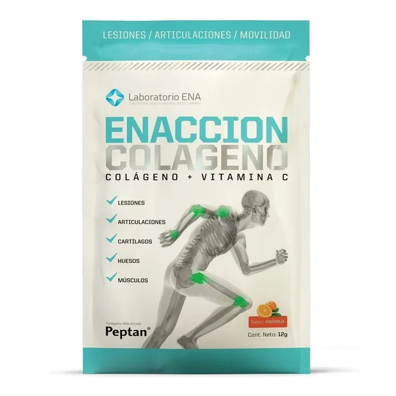 Ena Enaccion Colageno Sabor Naranja Sobres 12 Gr X 10 Un