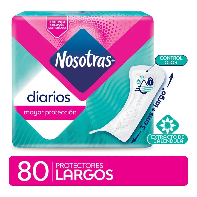 Protector Nosotras Largos X80 Unidades