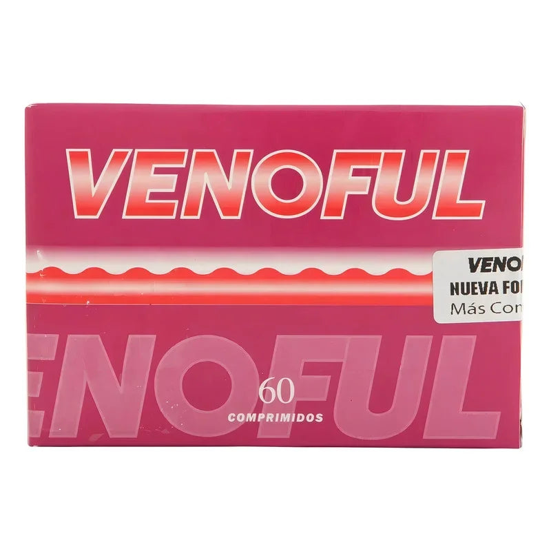 Caja de Venoful, suplemento de 60 comprimidos para la salud vascular.