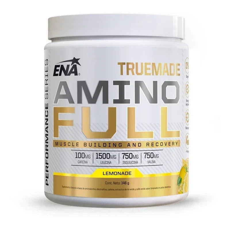True Made Amino Full Ena Aminoácidos Bcaa Cafeína Sabor Lemonade Limonada