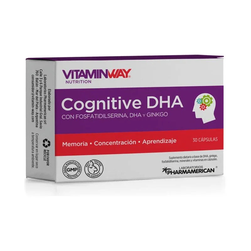 Vitamin Way Cognitive Dha Potencia Concentración Y Memoria