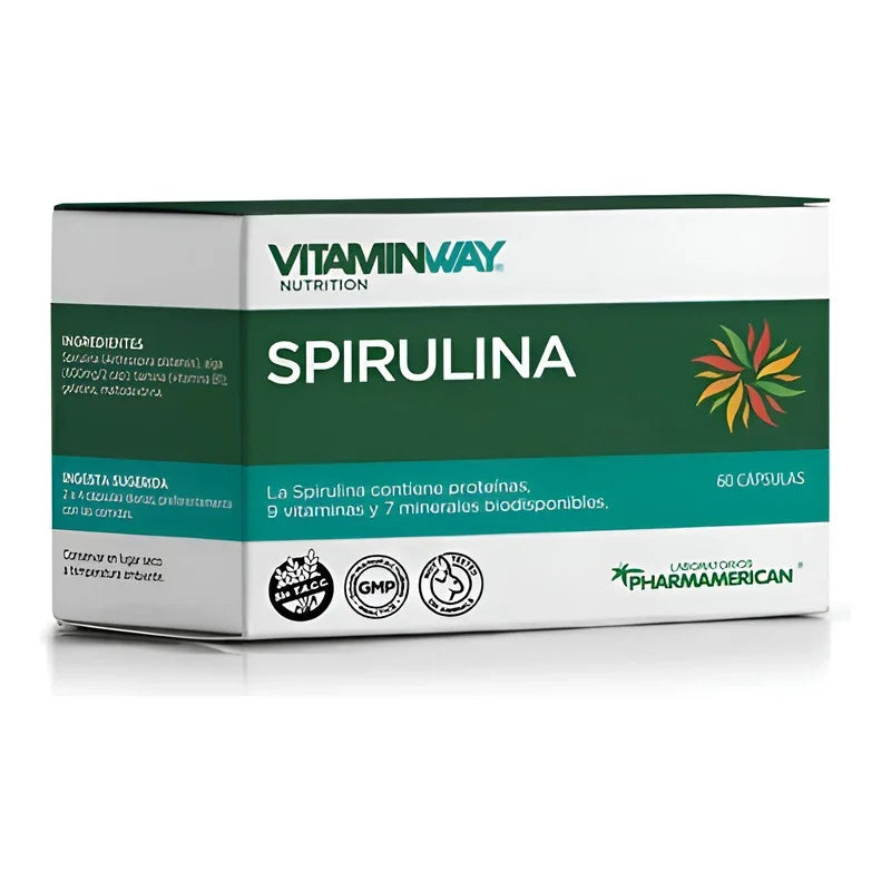 Spirulina Suplemento Dietario Vitamin Way X 60 Capsulas Sin Sabor