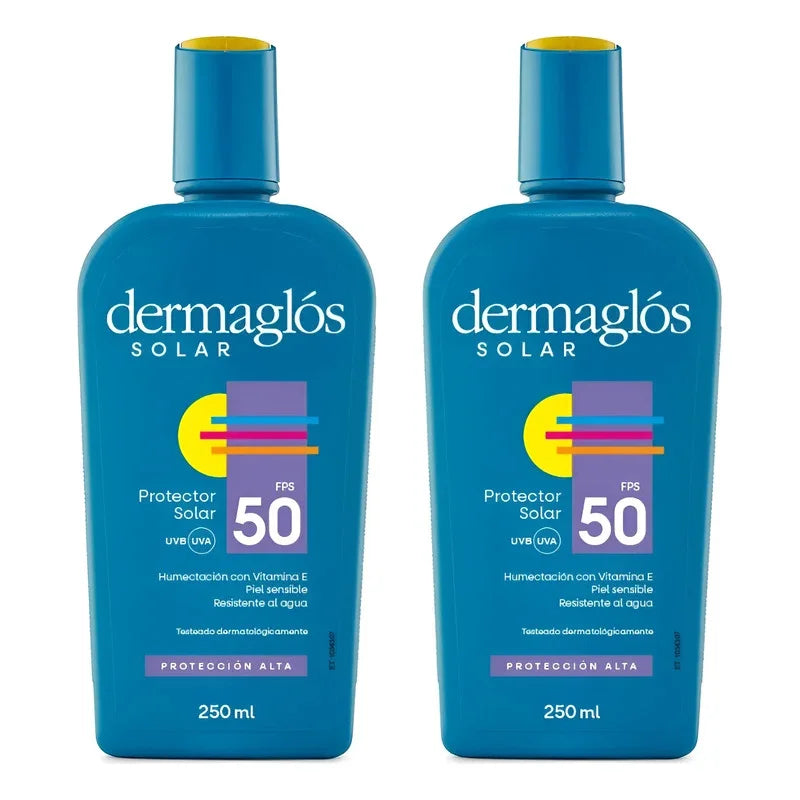 Combo X2 Dermaglos Protector Solar Fps 50 Emulsión X 250 Ml